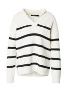 VERO MODA Pullover 'VMLUNA'  elfenben / sort