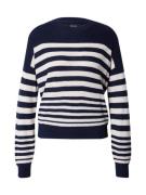 VERO MODA Pullover 'NEW LEXSUN'  navy / hvid