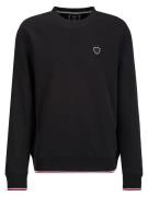 19V69 ITALIA Sweatshirt 'SAMU'  sort / hvid