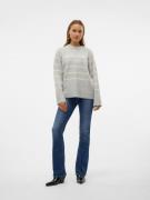 VERO MODA Pullover 'VMFlawless'  beige / grå-meleret