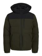 JACK & JONES Vinterjakke 'JJEOtto'  oliven / sort