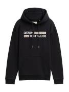 TOM TAILOR DENIM Sweatshirt  ecru / sort / hvid