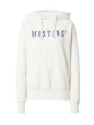 MUSTANG Sweatshirt 'Margo'  mørkeblå / hvid