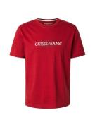 GUESS JEANS Bluser & t-shirts  mørkerød / sort / hvid