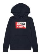 Jack & Jones Junior Sweatshirt 'JJNOLAN'  navy / rød / hvid