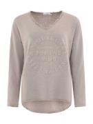 Zwillingsherz Sweatshirt 'Positive Mind'  taupe