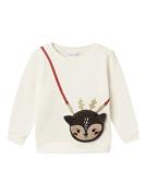 NAME IT Sweatshirt 'NMFRtinsel'  creme / choko / guld / cranberry