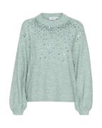 SAINT TROPEZ Pullover 'Barbel'  blå-meleret / sølv