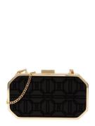 Elisabetta Franchi Clutch  guld / sort / sort-meleret