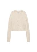 MANGO Cardigan 'Trenzi'  lysebeige