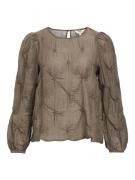 OBJECT Bluse  mudderfarvet