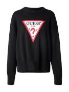 GUESS JEANS Pullover  mørkerød / sort / hvid