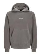 JACK & JONES Sweatshirt 'JCOKINETIC'  grå / hvid