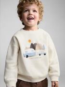 MANGO KIDS Sweatshirt 'BREAK'  ecru / lyseblå / brun / gul