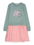 Danamade Kjole 'DIDA'  mint / lilla / pink / hvid