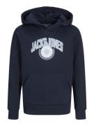 Jack & Jones Junior Sweatshirt 'JJKAM'  natblå / opal / hvid