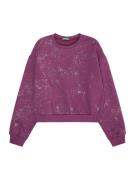 UNITED COLORS OF BENETTON Sweatshirt  mørkelilla / hvid