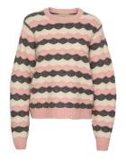 CULTURE Pullover 'Anthonia'  lysebeige / antracit / lys pink