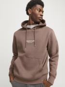 JACK & JONES Sweatshirt  brun / hvid