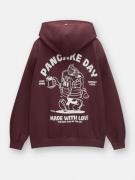 Pull&Bear Sweatshirt  bordeaux / hvid