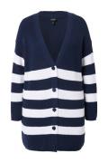 Ulla Popken Cardigan  marin / hvid