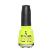 China Glaze Nail Lacquer with Hardeners 875 Yellow Polka Dot Biki