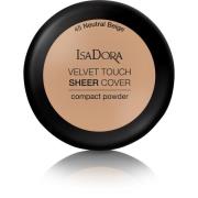 IsaDora Velvet Touch Sheer Cover Compact Powder  45 Neutral Beige
