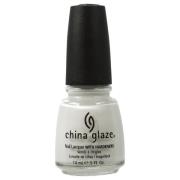 China Glaze Nail Lacquer with Hardeners 023 White On White