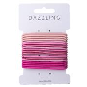 Dazzling Hår 18-pack Hair Ties Pink