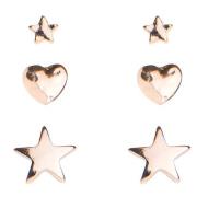 Dazzling Klassiker 3-pack Earrings Heart & Star