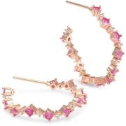 Lily and Rose Capella hoops earrings - Pink ruby  Pink ruby