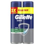 Gillette Series Sensitive Men's Shaving Gel 2x200ml 400 ml