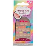 Depend Press On Nails Colourful Frenc