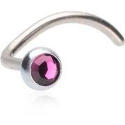 Blomdahl Silver Titanium Bezel 3 mm  Lilac