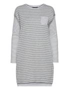 Lrl L/S Scoop Nk Sleeptee Grey Stripe Lauren Ralph Lauren Homewear Gre...