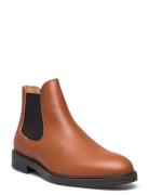 Slhblake Leather Chelsea Boot Noos Selected Homme Brown