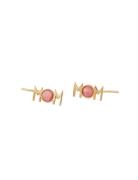 Mom Ear Climber Gold Design Letters Red
