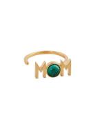 Great Mom Ring Design Letters Green