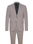 Plain Mens Suit Lindbergh Beige