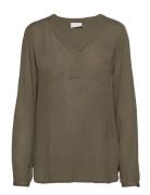 Amber Blouse Ls Kaffe Green