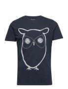 Alder Big Owl Tee - Gots/Vegan Knowledge Cotton Apparel Navy