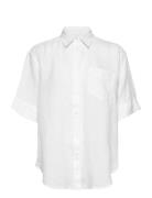 Rel Ss Linen Chambray Shirt GANT White