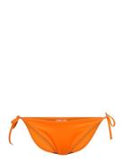 String Side Tie Cheeky Bikini Calvin Klein Orange