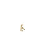 Earring Studs Archetypes, Gold, A-Z Design Letters Gold