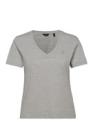 Original V-Neck Ss T-Shirt GANT Grey