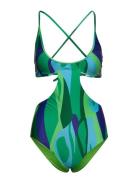 Ginny Cross Back Swimsuit Hosbjerg Patterned