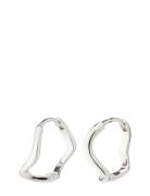 Alberte Organic Shape Hoop Earrings Silver-Plated Pilgrim Silver