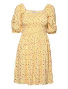 Enzinnia Ss Short Dress Aop 6696 Envii Yellow