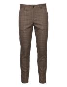 Slhslim-Mylologan Brwn Check Trs B Selected Homme Brown