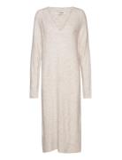 Penny V-Neck Dress A-View Cream